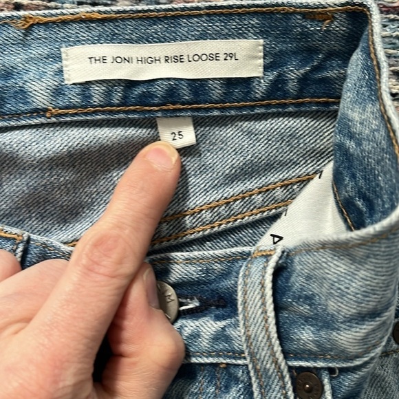 Aritzia Joni High Rise Loose Jeans  Sz 25 - Picture 10 of 13